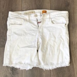 White Jean Shorts